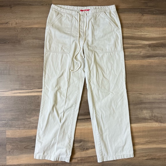 Esprit Pants - Vintage 90s Y2K Esprit Women's Drawstring Khaki Wide Leg Chino Pants Size Medium